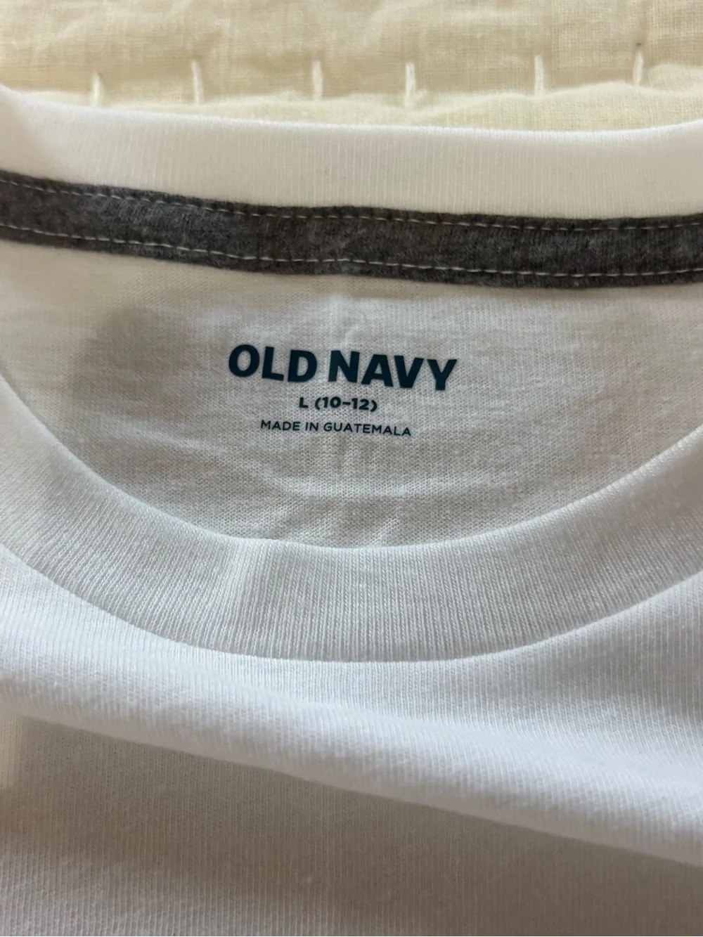 Old Navy White Tee with Yellow & Black Off-Road Truck Graphic